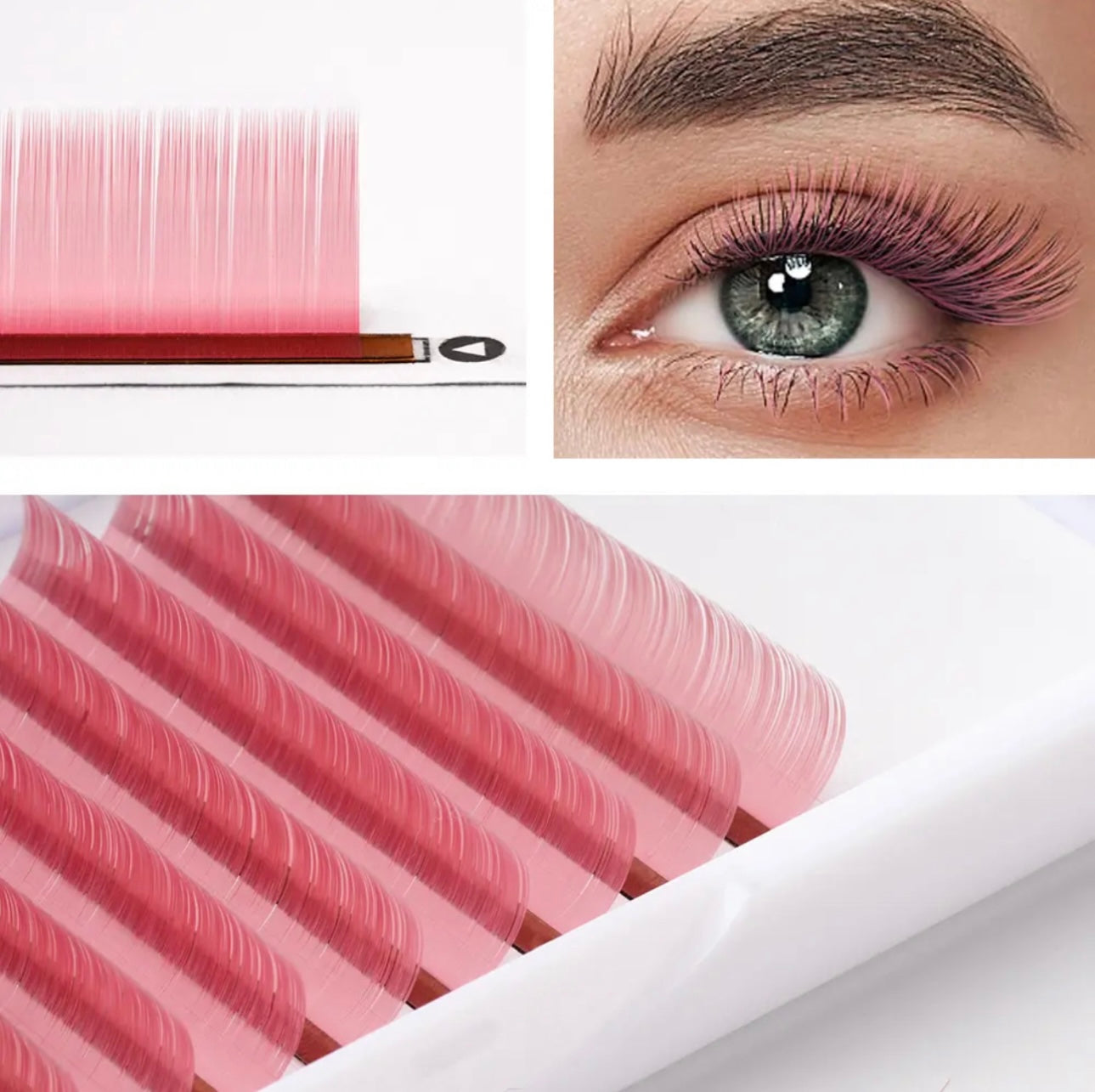 <tc>Pink Eyelash Extensions | Mixed</tc>