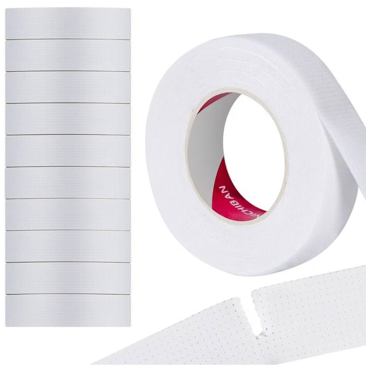 Ruban PE Blanc Respirant pour Extensions de Cils