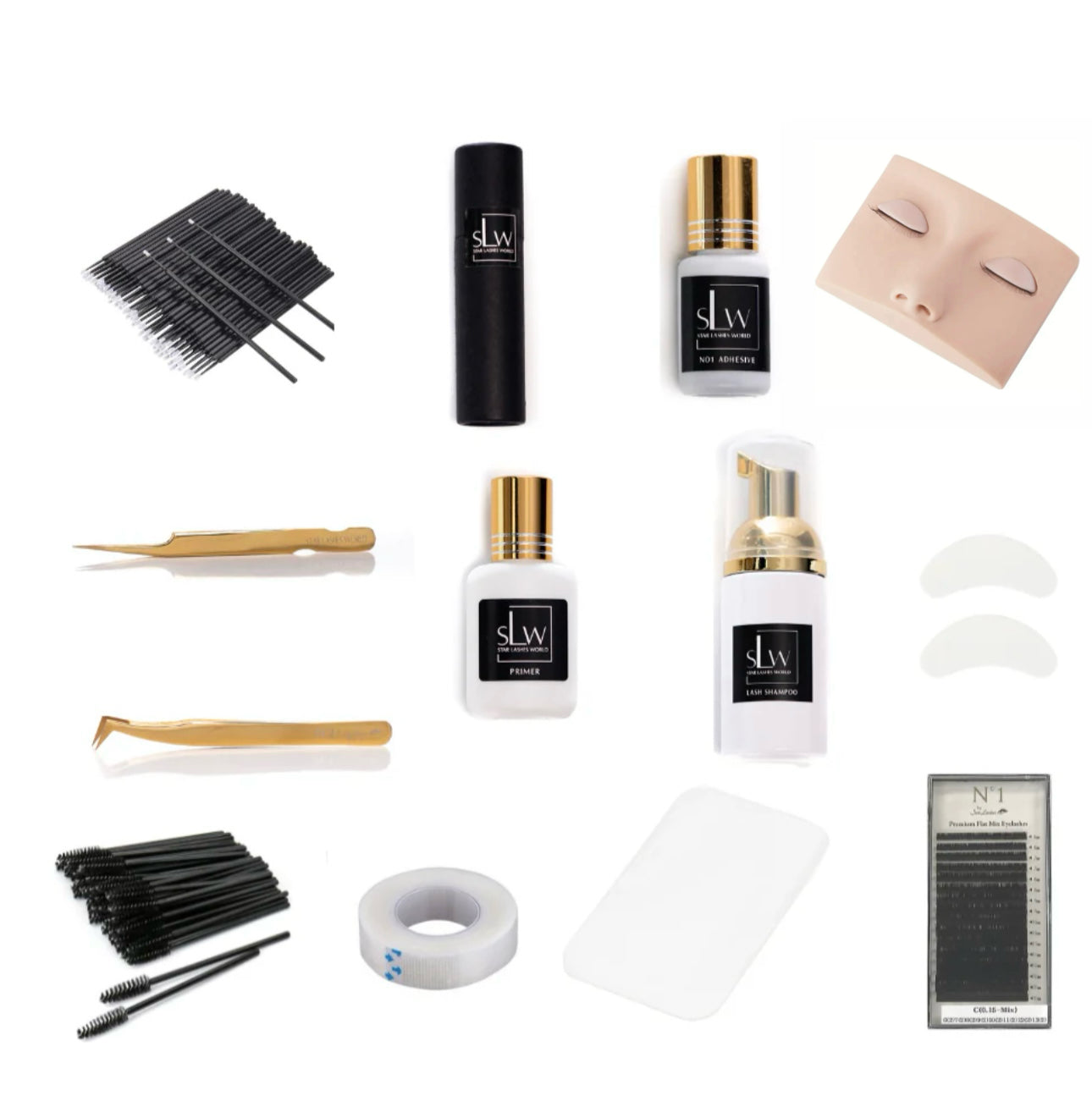 Ensemble de départ Cils Classique- Avec visage de pratique