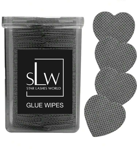 Lingettes sans fibres pour adhésif